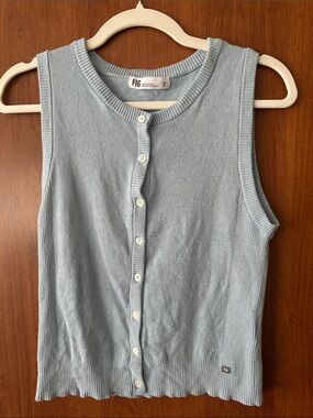 FIG clothing Evelyn blue sweater vest